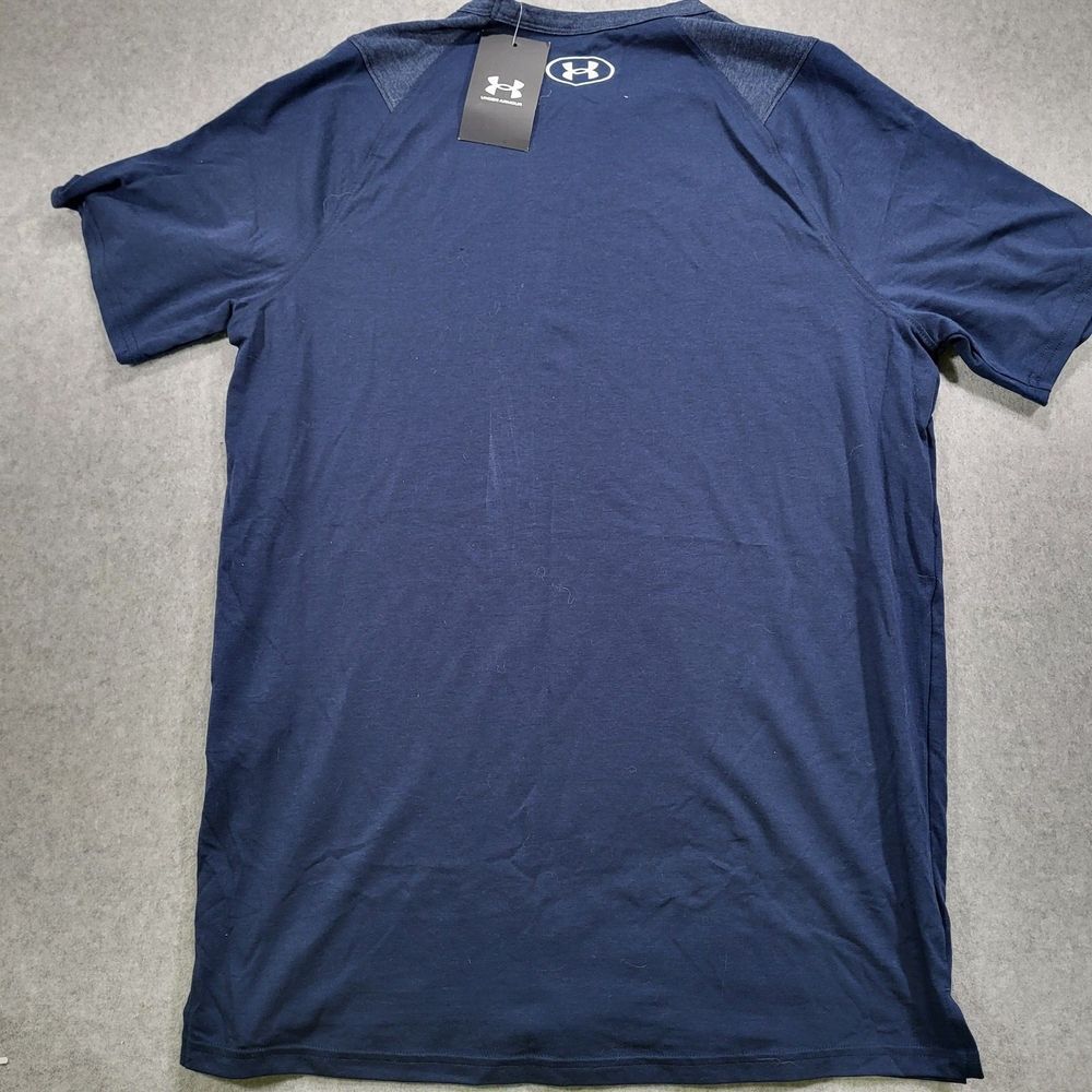Under Armour Performance Short Sleeve Tshirt Mens Small Loose Navy - Picture 6 of 8